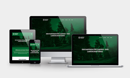 Responsive Website im modernen UI-Stil – optimiert für Desktop und Mobilgeräte